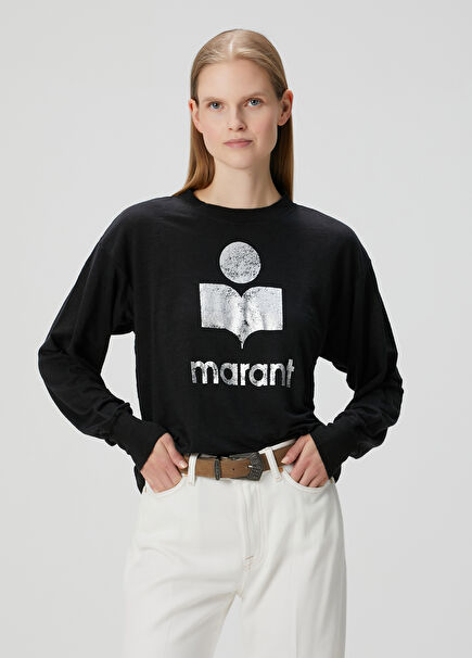 Klowia Siyah Keten Sweatshirt