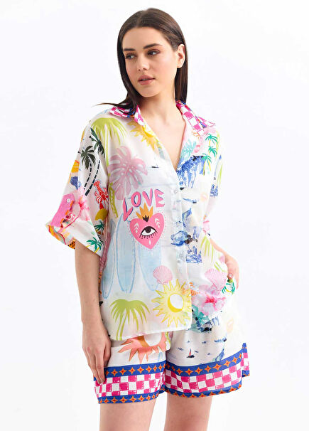 Mercy Patterned Women's Shirt