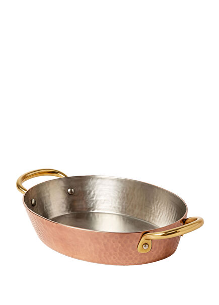 Héritage Koleksiyonu Bakır Dövmeli Oval Sahan 28 cm