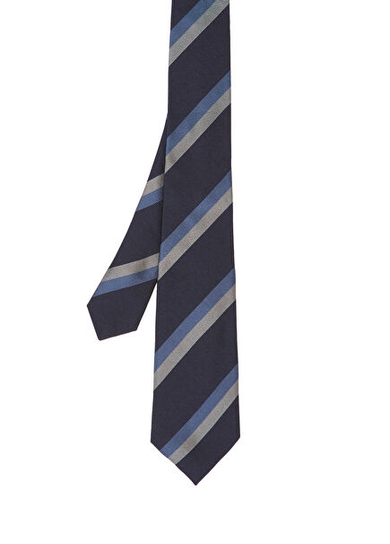 Navy Blue Big Striped Tie