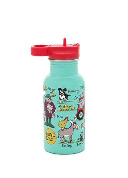 Farmyard Stainless Steel Flask with Straw 400 Ml