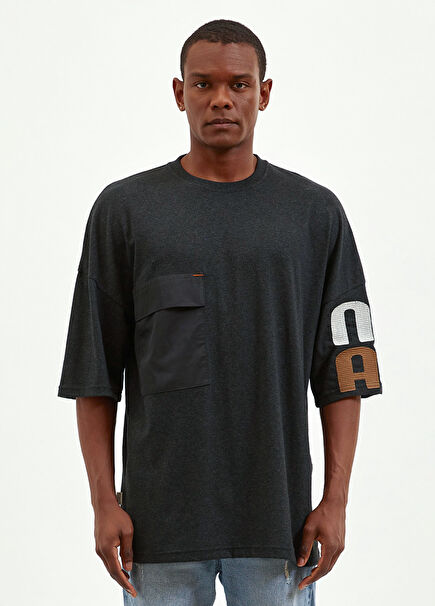 Nomadian Oversize Antrasit Erkek T-Shirt