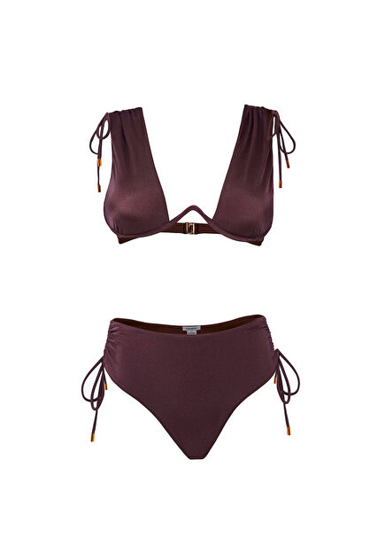 Express Yourself Pink Brown Women's Bikini Set