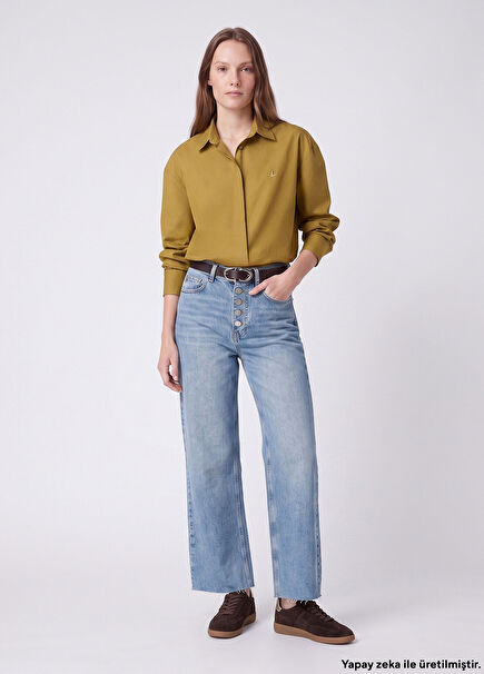 Blue Wide Leg Jeans