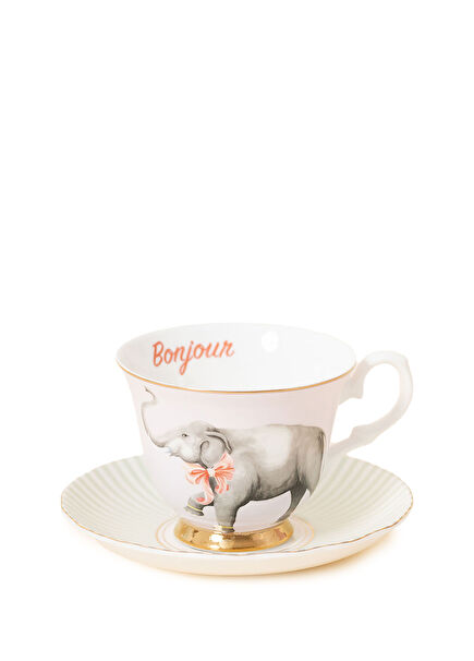 Animals Fil Baskılı Porselen Çay Fincanı