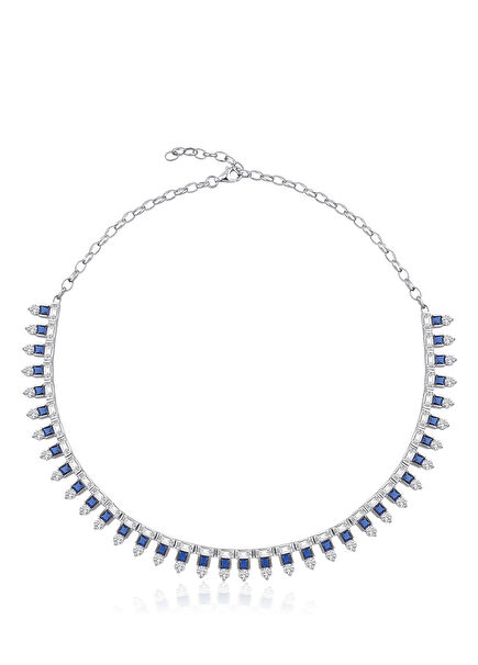 Lyna 925 Rhodium Plated Women's Necklace on 925 Sterling Silver