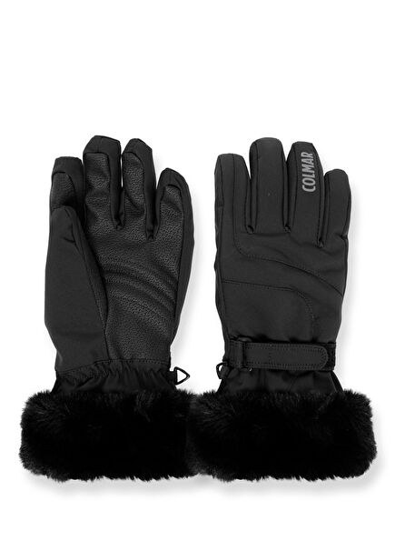 Sapporo-rec Black Women's Ski Gloves