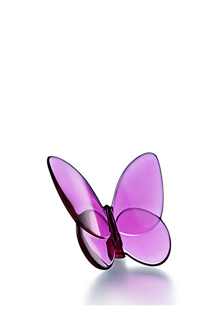 Papillon Lucky Peony Butterfly Kelebek Figürlü Mor Kristal Biblo