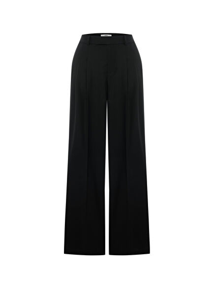 Day And Night Black Wide Leg Women's Trousers