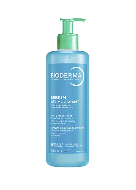 Sebium Foaming Gel Karma Yağlı ve Akne Eğilimli Ciltler İçin Arındırıcı Yüz ve Vücut Temizleme Jeli 400 ml