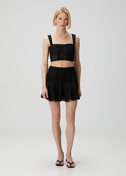 Etaln Black Mini Skirt