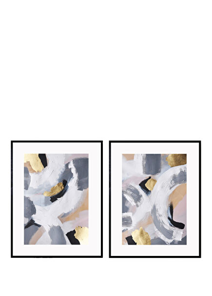 Shiny 2'li Kağıt Üzeri Akrilik El Yapımı Resim Seti