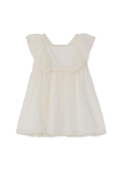 Beige Baby Girl Chiffon Dress