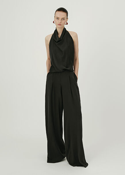 Audrey Black Silk Tank Top