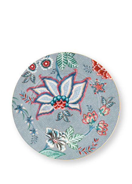 Flower Festival Mavi Porselen Tabak