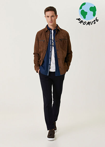 Lacivert Beli Kordonlu Nervürlü Örme Spor Pantolon