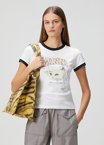 Kitty White Crop T-Shirt