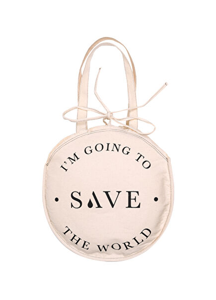 STW Beige Canvas Unisex Shoulder Bag