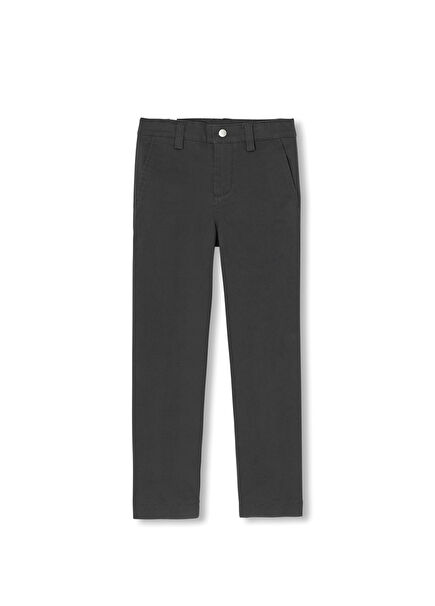 Füme İtalyan Cepli Twill Erkek Çocuk Pantolon