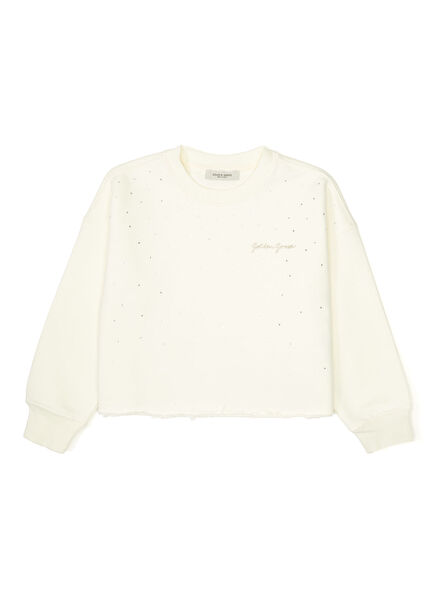 White Micro-Stone Girls' Sweatshirt