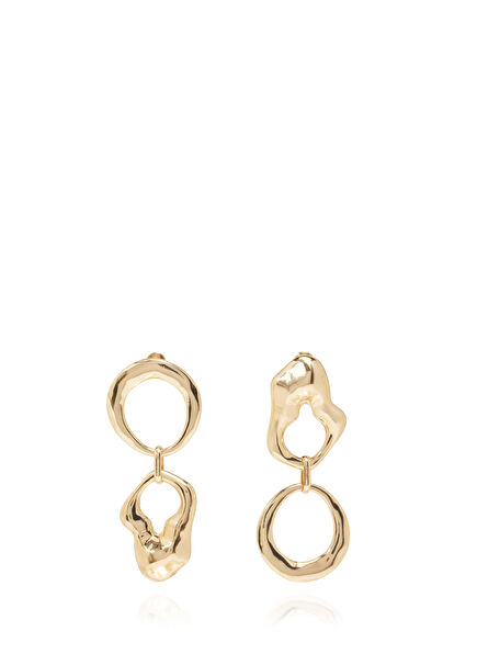 Gold Altın Rengi Kadın Küpe