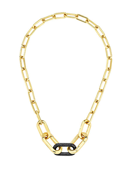 Empreinte Animale Yellow and Black Gold Plated Chain Necklace