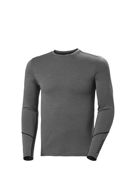 Men's Lifa Merino Midweight Crew Concrete Base Layer Top