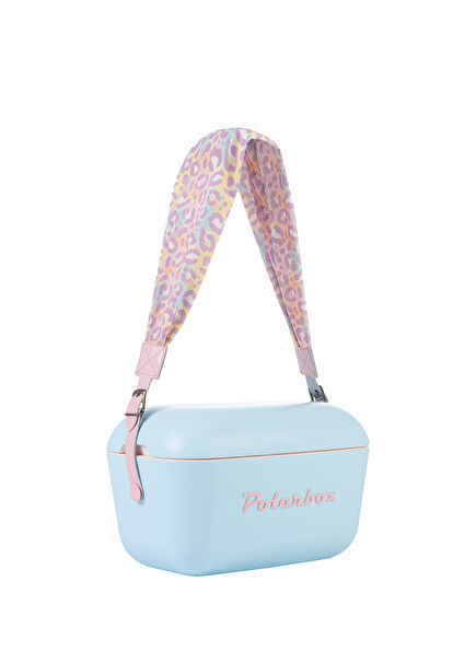 Prinkstyle Animal Pink %100 Pamuk Kayışlı Soğuk Tutucu Buzluk ve Sıcak Tutucu Açık Mavi Pembe Thermo Çanta 20 lt