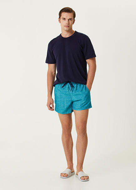 Light Blue Corded Waist Swimsuit