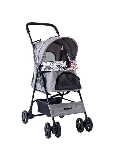 Showtime Gri Kedi ve Köpek Taşıma Arabası 