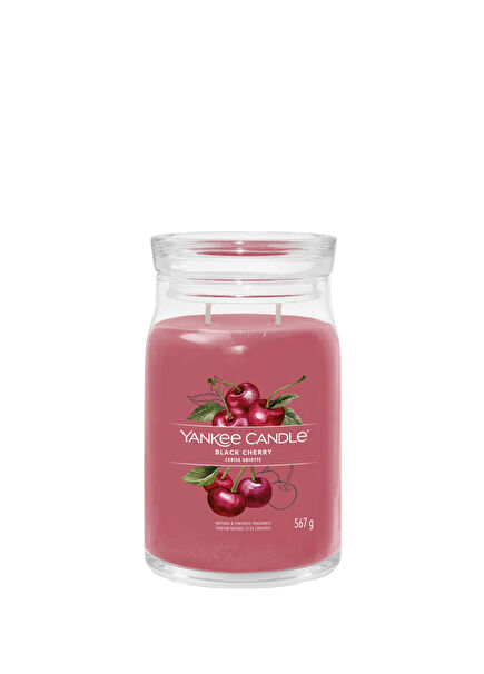 Black Cherry Red Large Candle