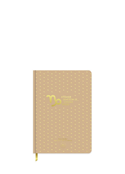 Sensuous Things Beige A5 Capricorn Hardcover Lined Notebook