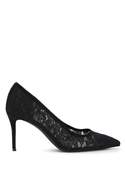 Siyah Dantelli Stiletto