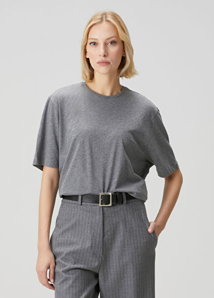 Harper Dark Grey Organic Cotton T-Shirt