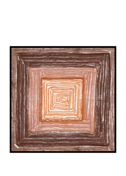 Twill Silk Intertwined Patterned Women's Scarf