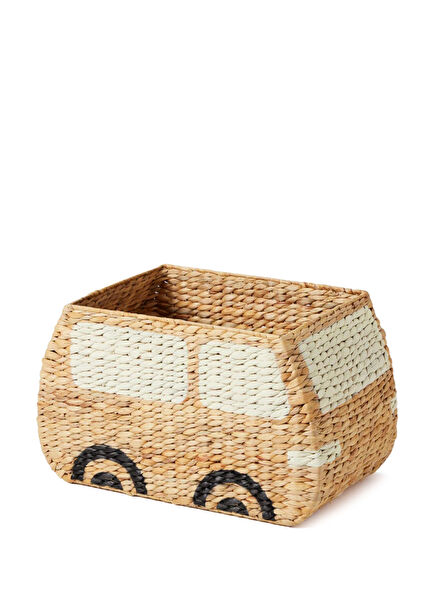 Bus Rattan Toy Basket