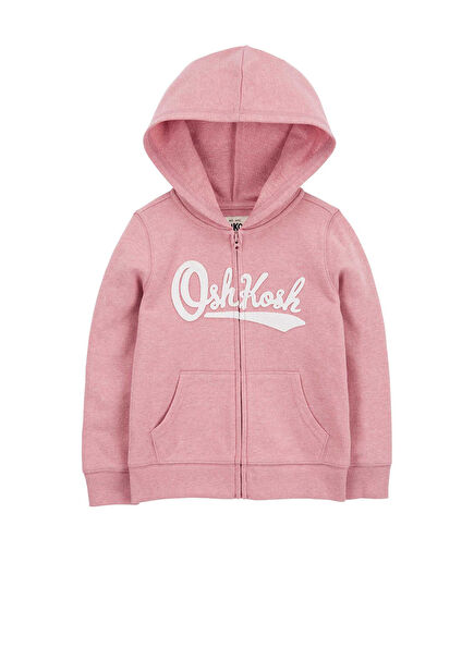 Kapüşonlu Pembe Kız Çocuk Sweatshirt
