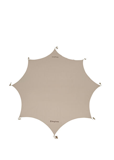 Albano 5 Glamping Tarp Khaki UPF50+ Su Geçirmez Kamp Brandası 410 x 410 cm 