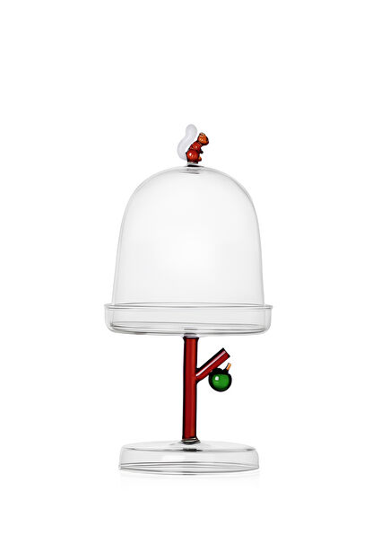 Fruits & Flower Sincap Figürlü Ayaklı Cam Saklama Kabı