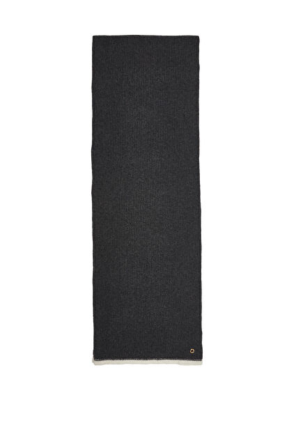 Anthracite Women's Wool Cashmere Blend Scarf