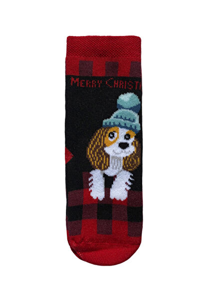 Christmas Dog Yılbaşı Temalı Unisex Çocuk Çorap