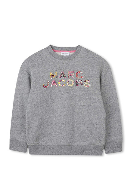 Grey Stone Logo Detail Girl's Sweatshirt