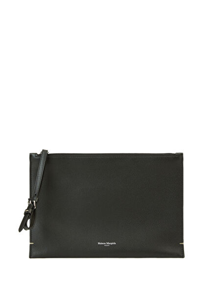 Siyah Kadın Deri El Portföyü