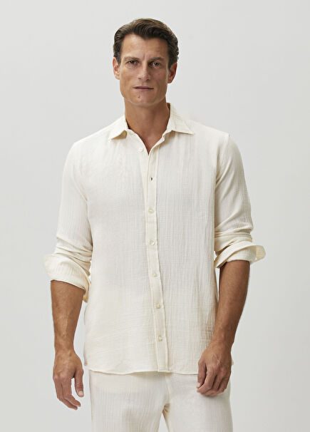 Ecru Muslin Trousers