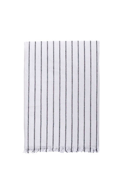 Linea Siyah Çizgili Pamuklu Peştemal