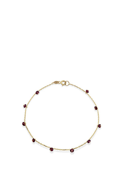 Ruby Chain 14K Gold Women's Bracelet