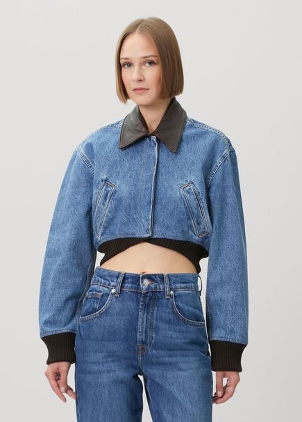Mavi Crop Denim Ceket