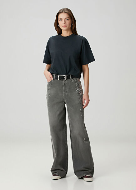 Journey Gri Troklu Boyfriend Jean Pantolon