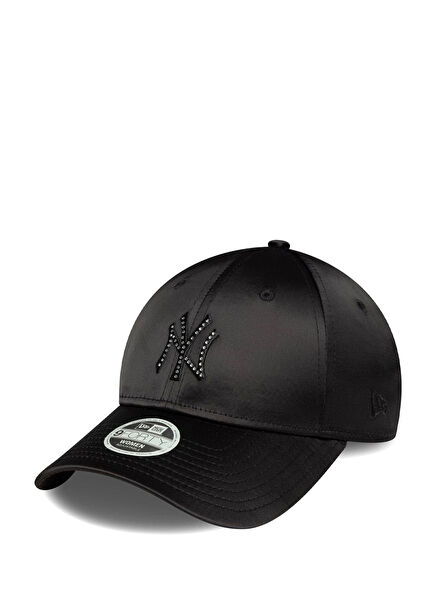 Rhinestone 9Forty Black Women's Satin Hat