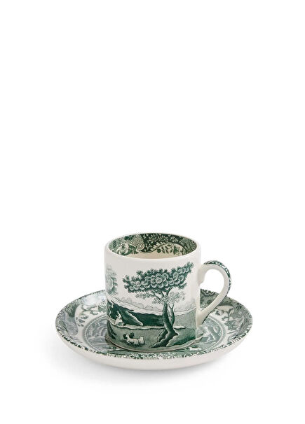 Green Italian Porcelain Coffee Cup